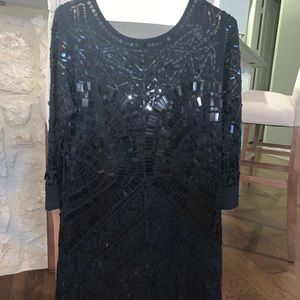 Soft Surroundings 3/4 sleeve sequin dress